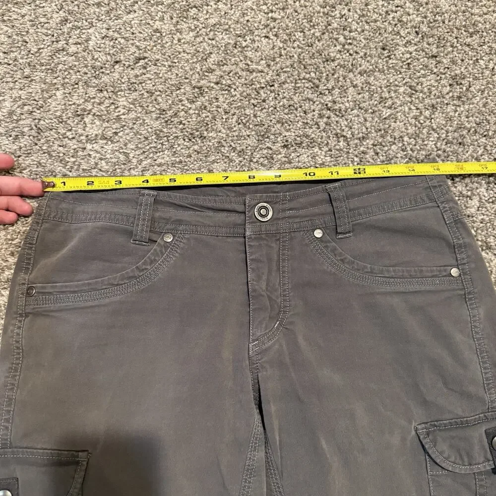 Kuhl Cargo Shorts Womens Size 4 Gray Vintage Patina Dye 11